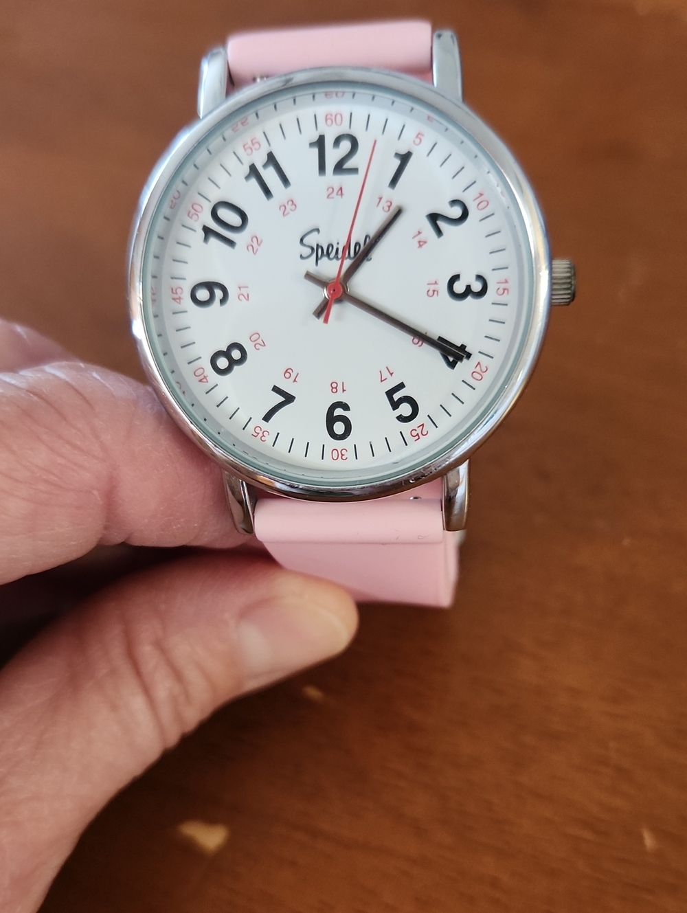 Speidel Scrub Watch with Light Pink Silicone Band